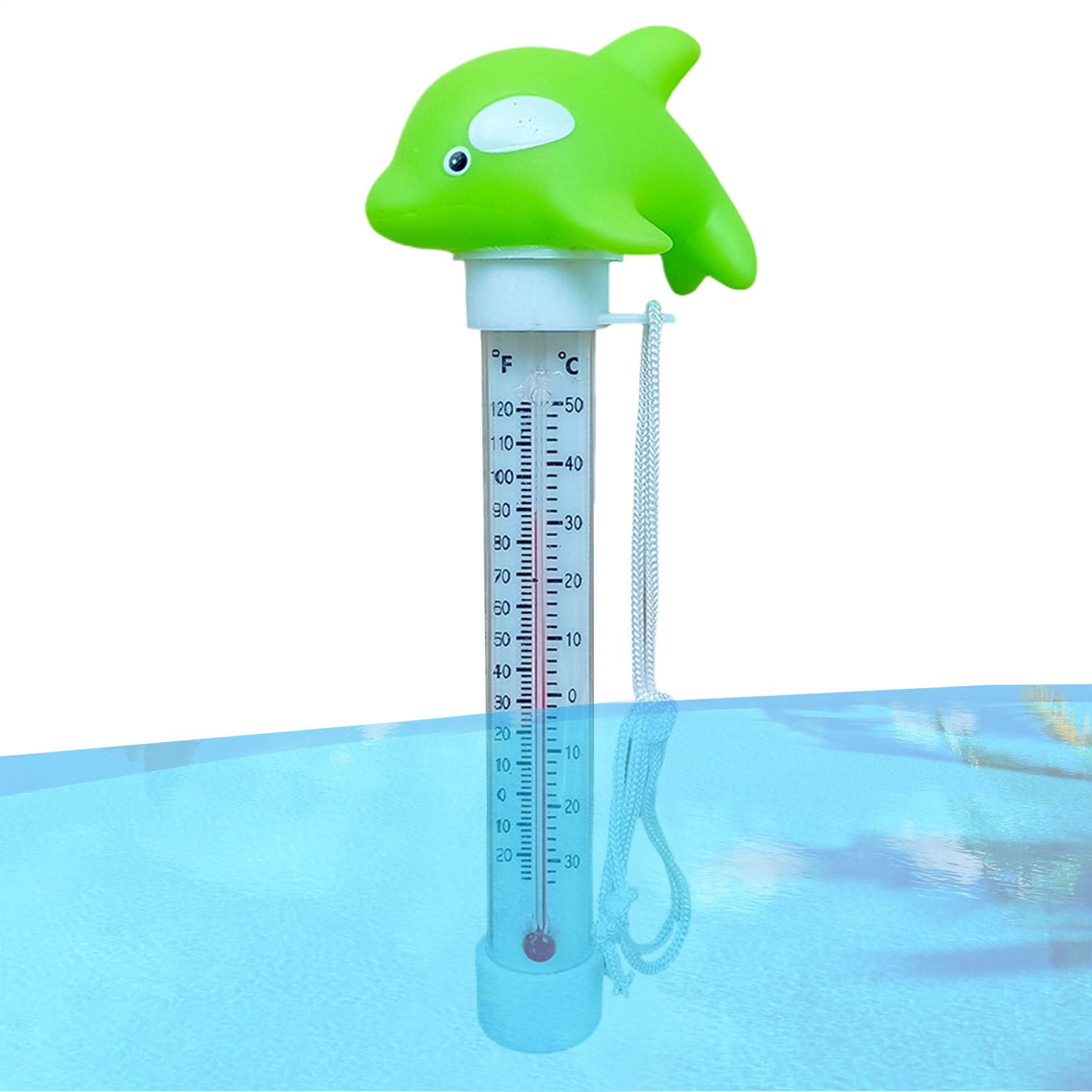 Confezione termometri galleggianti per piscina, letture accurate per la temperatura acqua, resistente agli urti, con cordino, per termometro per acquario, per esterni