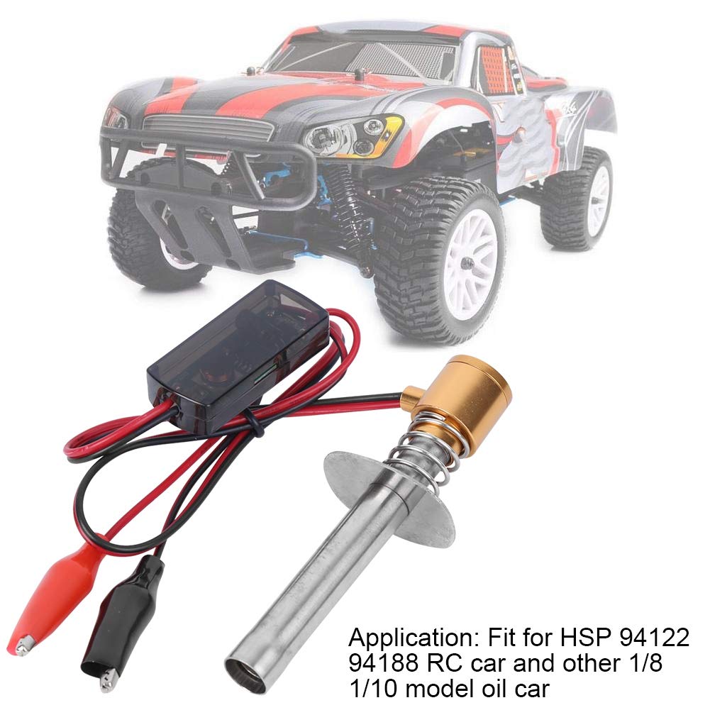 RC Nitro Starter Glow Plug Igniter, Nitro Glow Plug Igniter, Glow Plug Ignitor, Engine Starter Tools for HSP 94122 94188 RC Car Buggy Truck Model