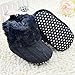 Weixinbuy Baby Girls Knit Soft Fur Winter Warm Snow Boots Crib Shoes