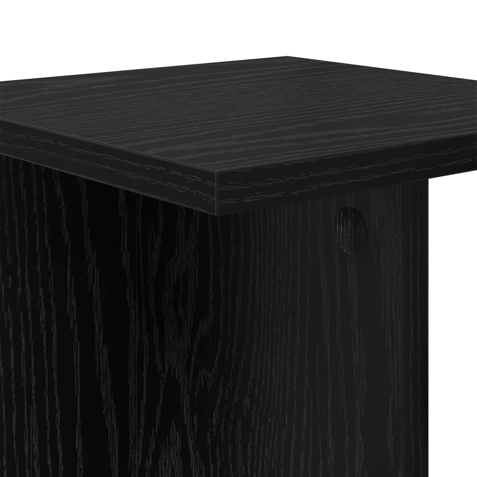 Pflanzenständer Schwarze Eiche aus Holzwerkstoff 25 x 25,5 x 80,5 cm, mehrstöckig, Blumentreppe, Pflanzenregal, Blumenständer für Wohnzimmer, Innenbereich, stabile Deko