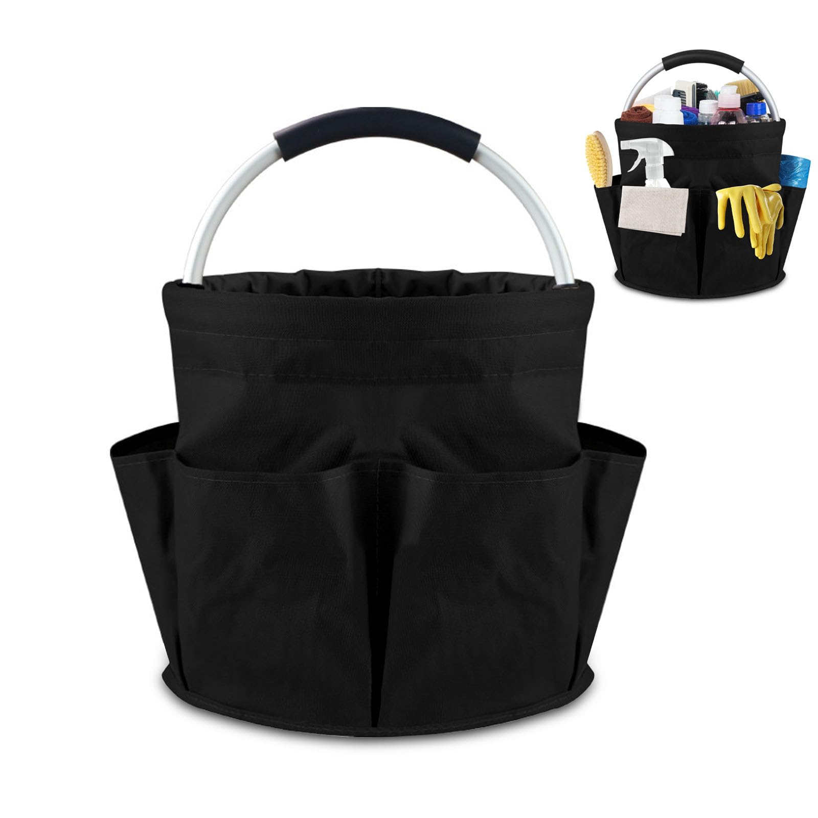 Megcdtr Cleaning Caddy with Handle, Cleaning Caddy Organiser(Black)