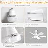 Socket Fan Light with Remote Control Ceiling Fan with Light (52cm Square Blades) (C) [Energy Class A]