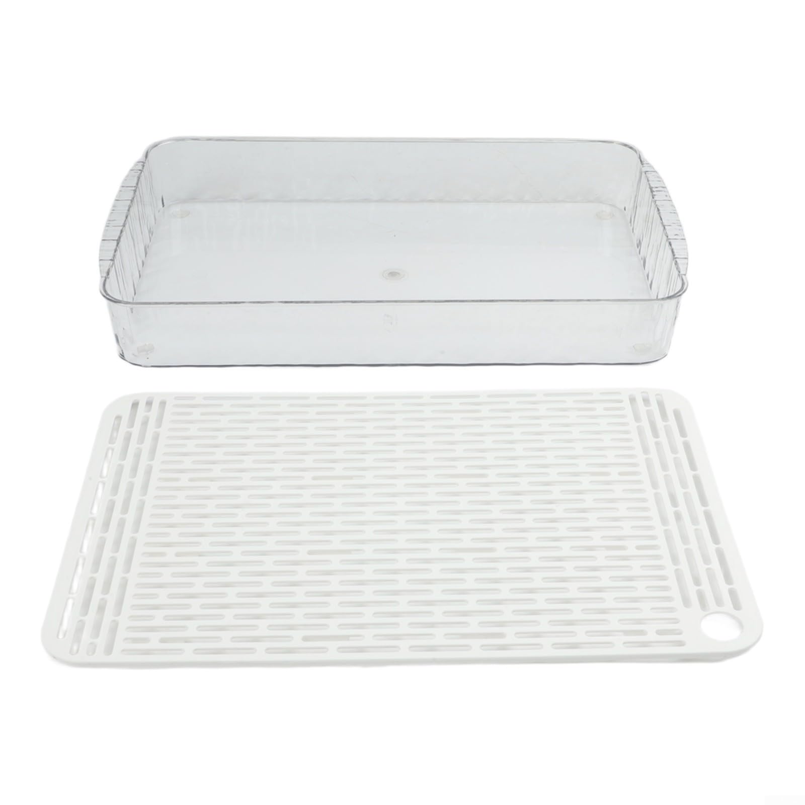 Bandeja Escurridor PP 38x24cm Multifunción Bandeja Escurridor(Transparent L)