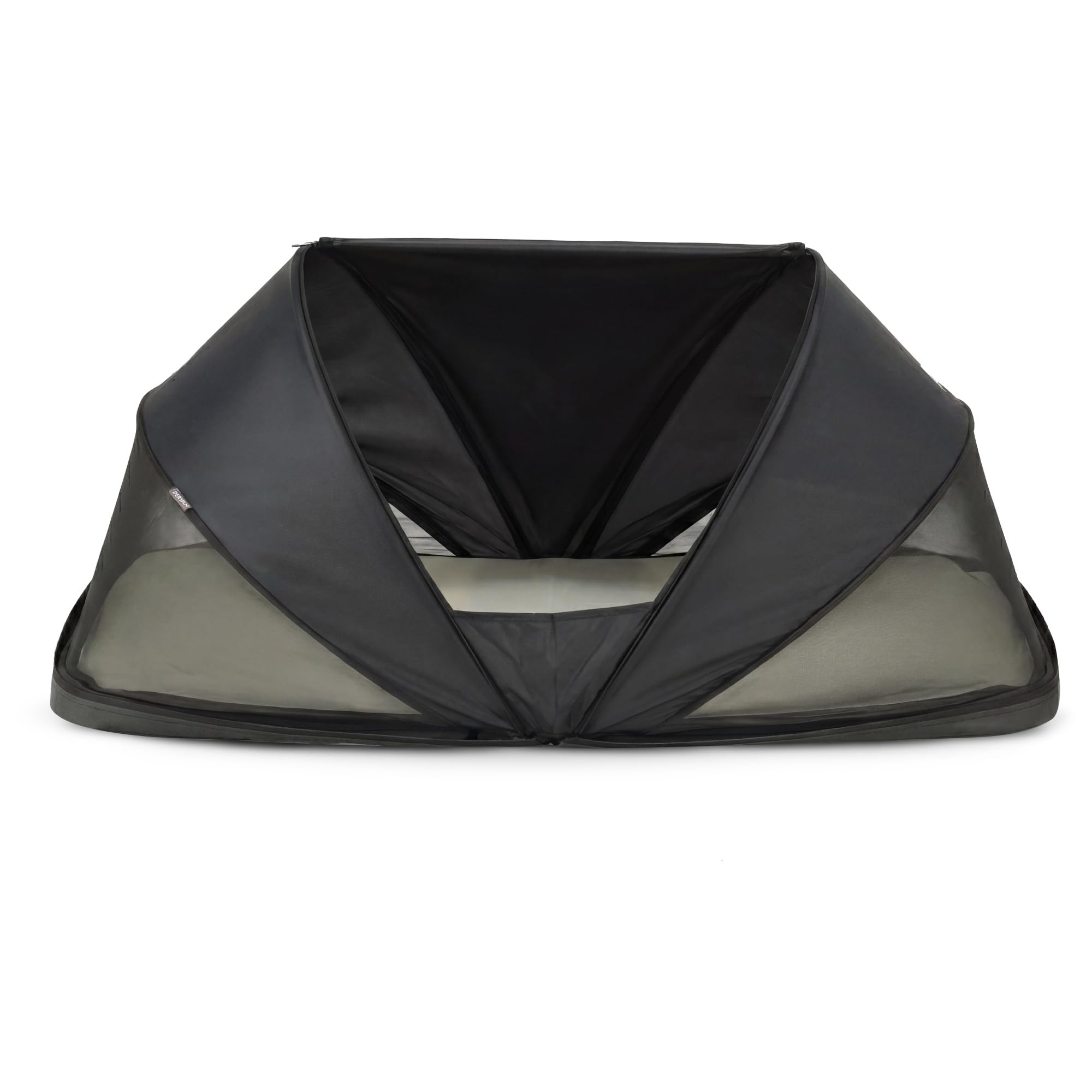 Deryan Cutey, lettino da viaggio con materasso, 0-2,5 anni, pieghevole, tenda per bambini in 2 secondi, con zanzariera e borsa da viaggio, per un bambino, 120 x 63 x 50 cm (nero)