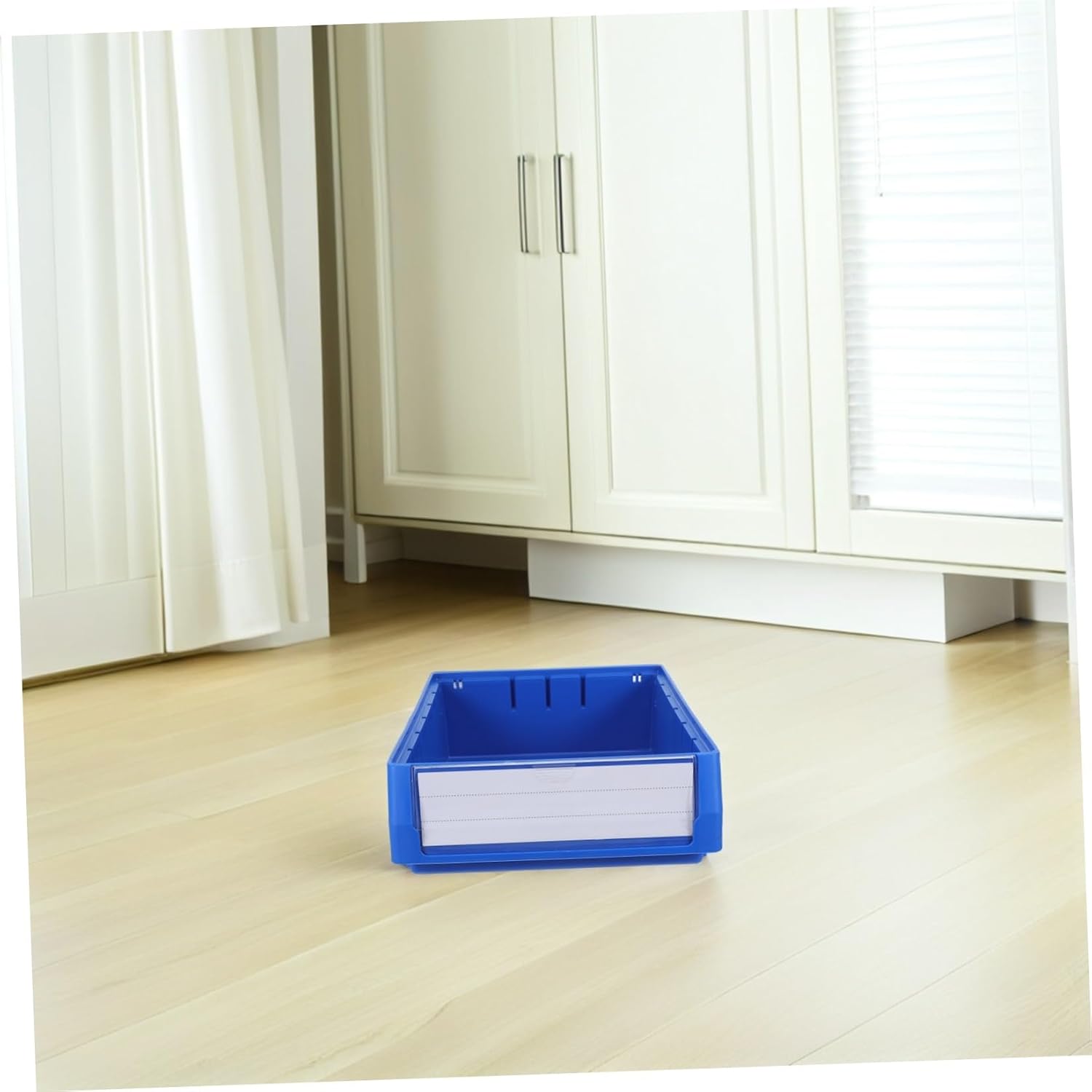 BETOOKY Plastic Divided Boxes Tool Organizer Box with Adjustable Compartments Portable Small Parts Storage Case for Screws Hardware and Crafts, Blue 300x234x90mm