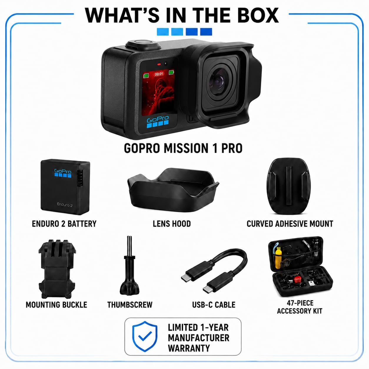Amazon.com: GoPro Mission 1 PRO Action Camera with Enduro 2