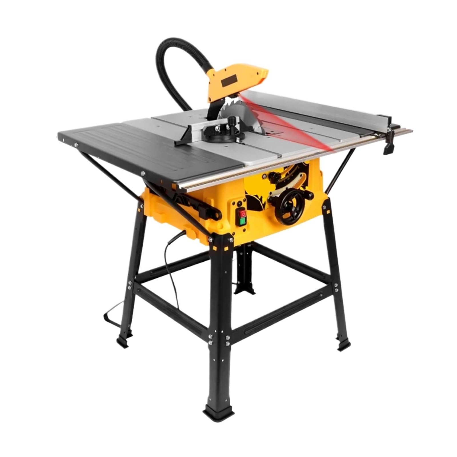 Sierra de mesa portátil Sierra De Mesa 255 Mm Y 10 Pulgadas For Cortar Madera Sin Polvo Con Extensión, Máquina Portátil Trabajar La, para muebles de bricolaje, carpintería(Bare Machine)