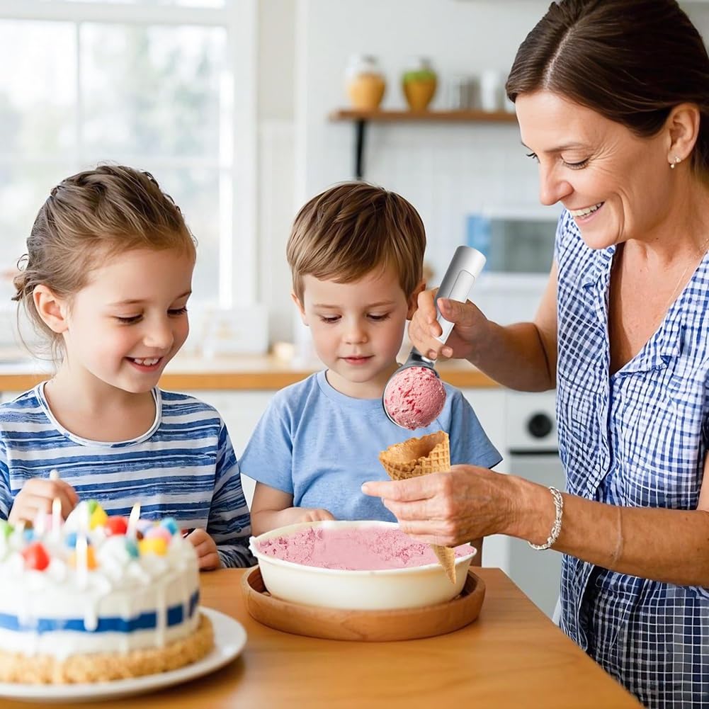 Cuillère à glace, Cuillère à glace électrique, cuillère chauffante, en acier inoxydable, blanche
