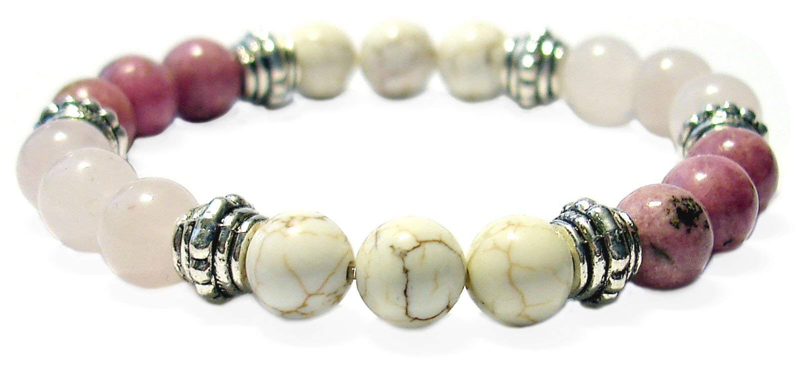 MANIFEST LOVE 8mm Crystal Healing Gemstone Intention Bracelet