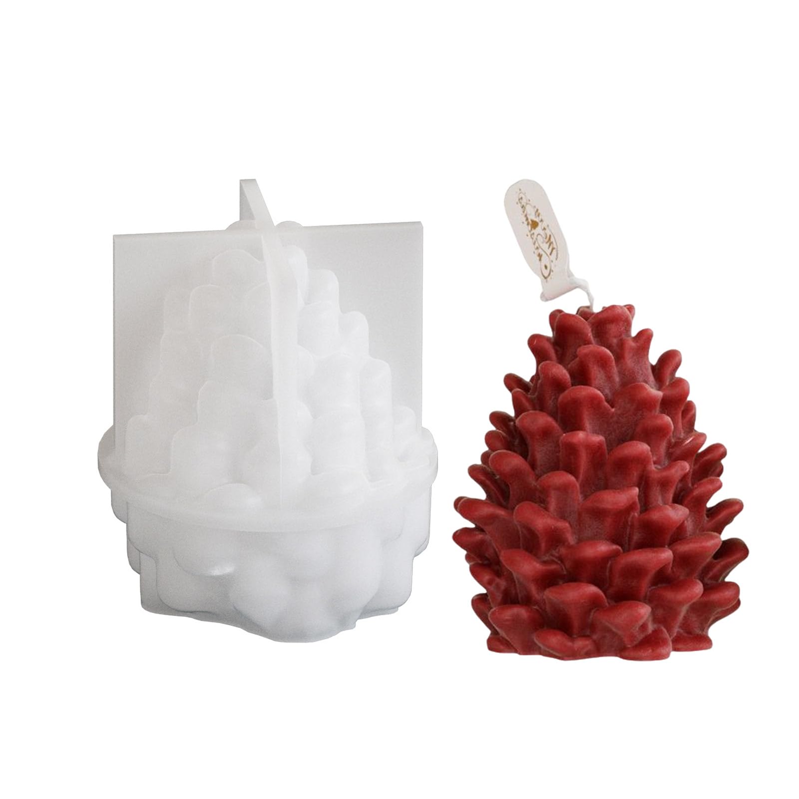 NEWFT Pinecone Silicone Mold Candle Making Mold Resin Crafting Mould Silicone Texture Suitable for Aesthetic Room Decors
