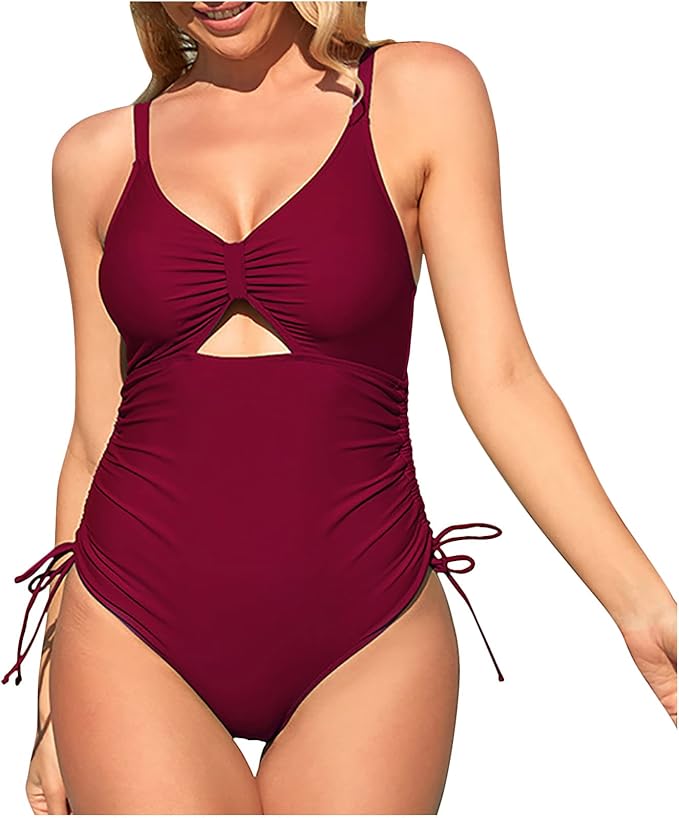 TcIFE Costume Da Bagno Intero Donna - Scollo Alto Rotondo, Reggiseno Rimovibile, Effetto Push-up - Foto 12