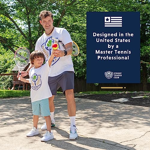 Kids Tennis Racket With Training Videos – 19 Inch Aluminum Youth Tennis Racket, Neoprene Handle – Junior Tennis Racket For Kids Age 5-10 – Childrens Tennis Rackets By Street Tennis Club, Pink/White #TOP6