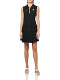 Womens Sleeveless Collared Front Zip Tank Dress