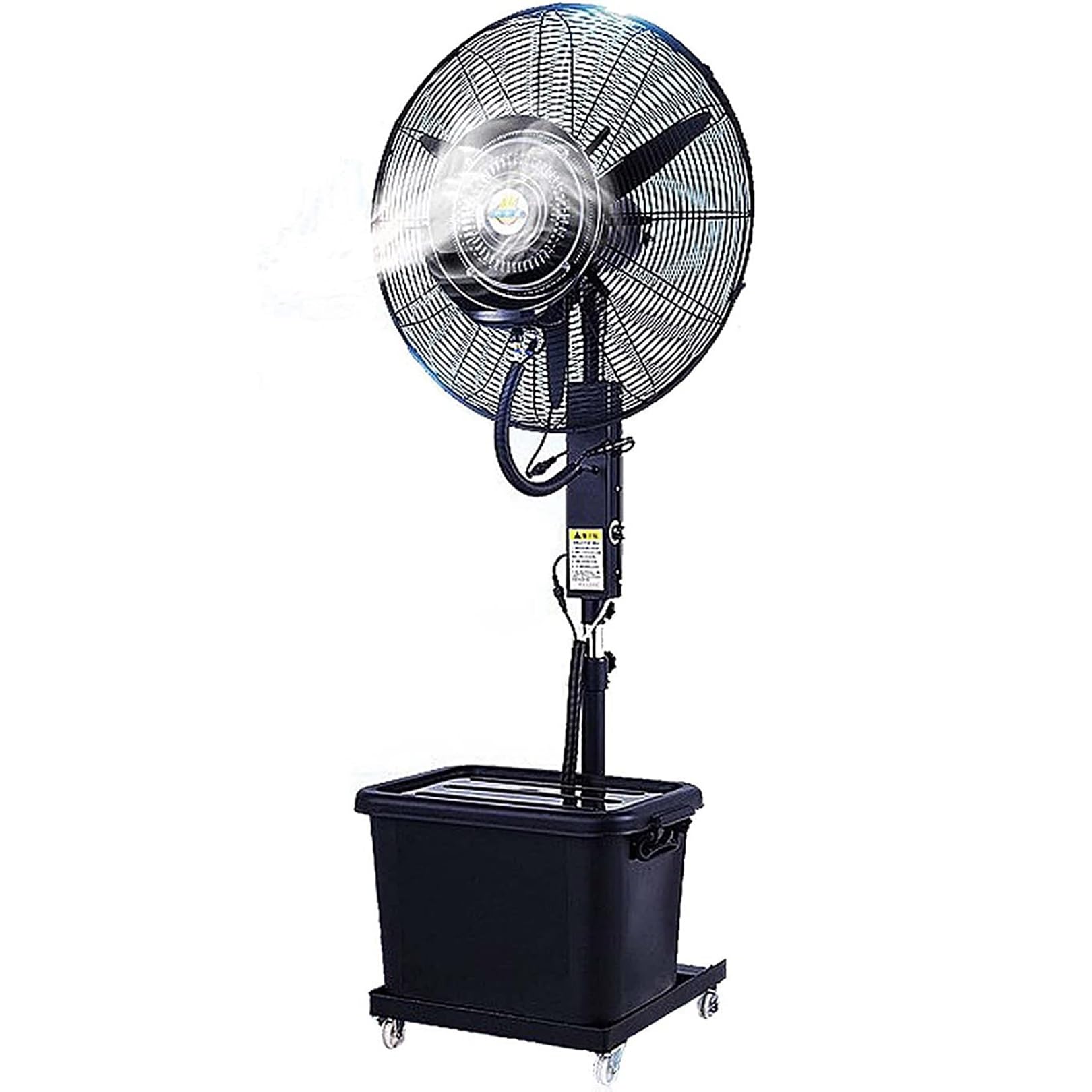 Ventilatore nebulizzatore da esterno, ventilatore industriale pesante | 3 velocità commerciale con serbatoio d'acqua da 42 L – for ufficio, garage, magazzino, patio e officina(Diameter 71cm)