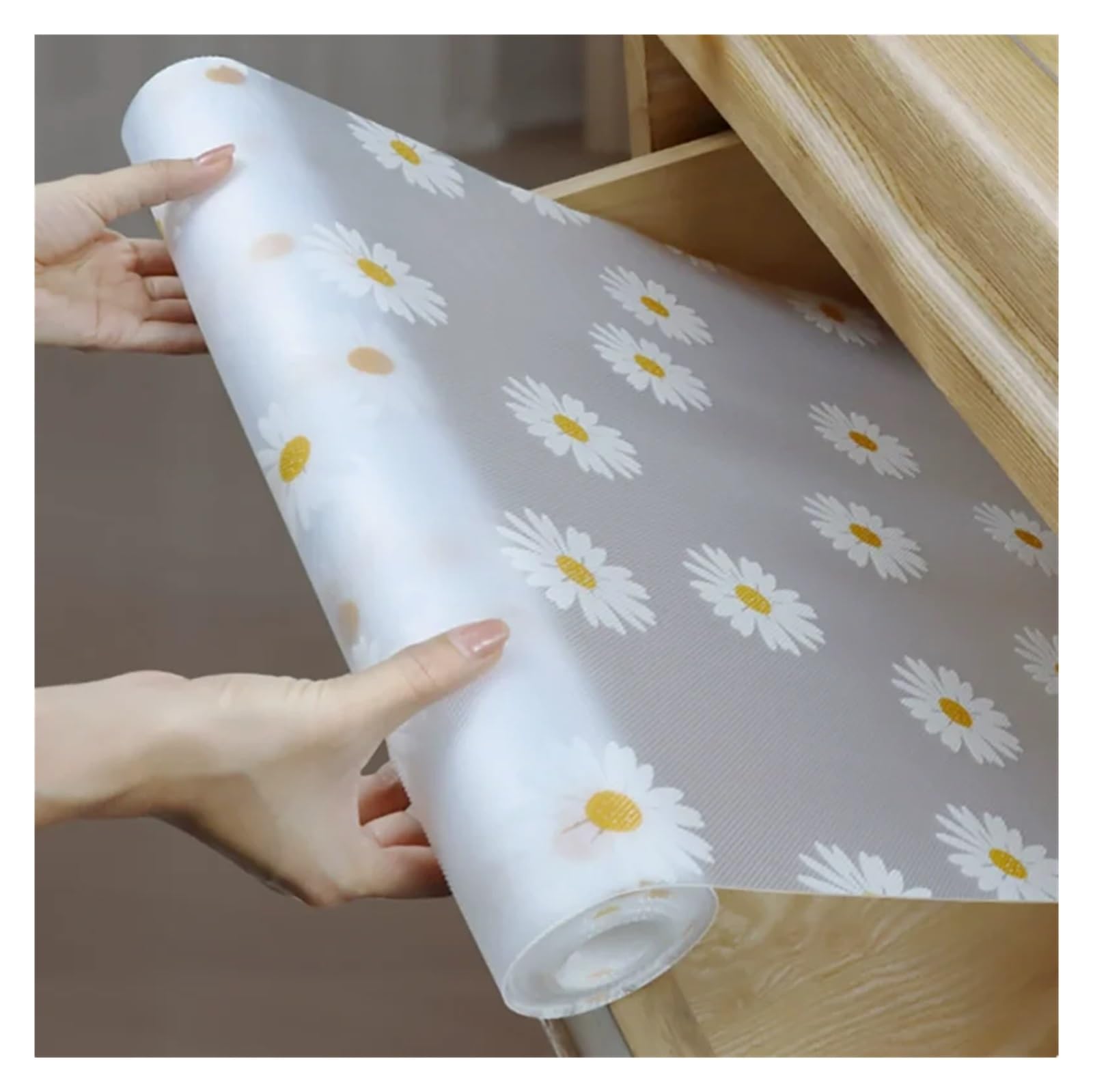 Wkładki do szuflad kuchennych, Antypoślizgowa wykładzina do szuflad kuchennych, wielokolorowa, wiele rozmiarów(Daisy,30x300cm)