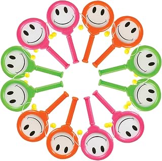 ArtCreativity Smile Hand Drums Set of 12 - Colorful Easy-Play Kids Musical Toys, Party Noisemakers & Goodie Bag Fillers