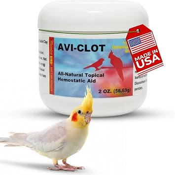Morning Bird AVI-Clot 2 oz Fast Bleeding Control for Cuts, Quick-Stop Powder for Dogs, Small Pets & Over-Trimmed Nails, Blood-Clotting Powder for Wound Healing