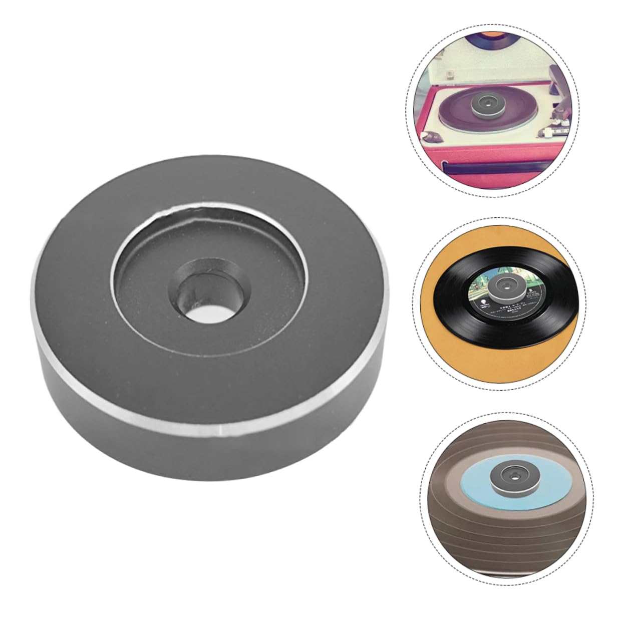 BESTonZON 4 Pezzi 45 Cupola del giradischi in vinile adattatore per giradischi in vinile Disco in da 7 pollici Adattatore 45 giri/min e per hi 45 giri/min buco