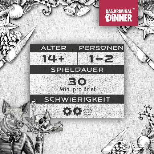 Stadtkrimis Exit Escape Stadtführung Krimi Adventskalender I Das Kriminal Dinner für Erwachsene I Rätsel Adventskalender I 24 Spannende Briefe I Geschenkidee