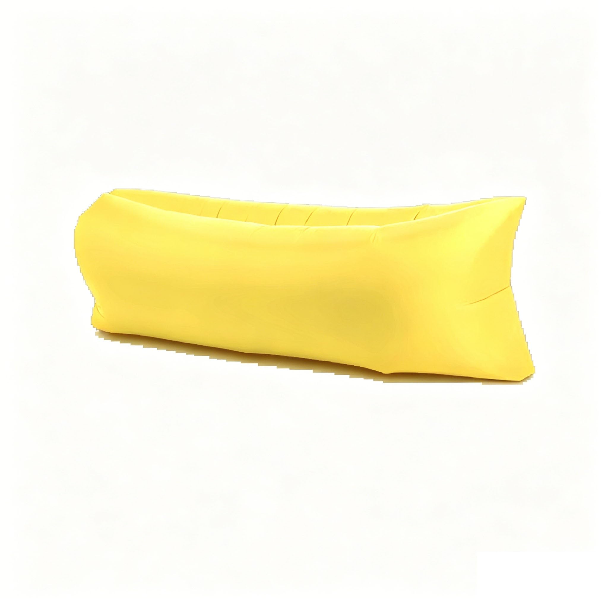 Inflatable Air Sofa Lounge Chair, Wind-Powered No-Pump Setup, Ergonomic Neck Pillow, Durable Waterproof Fabric, Portable for Beach, Camping, Hiking, Picnics Yellow,Maximum Load Capacity 440 lbs