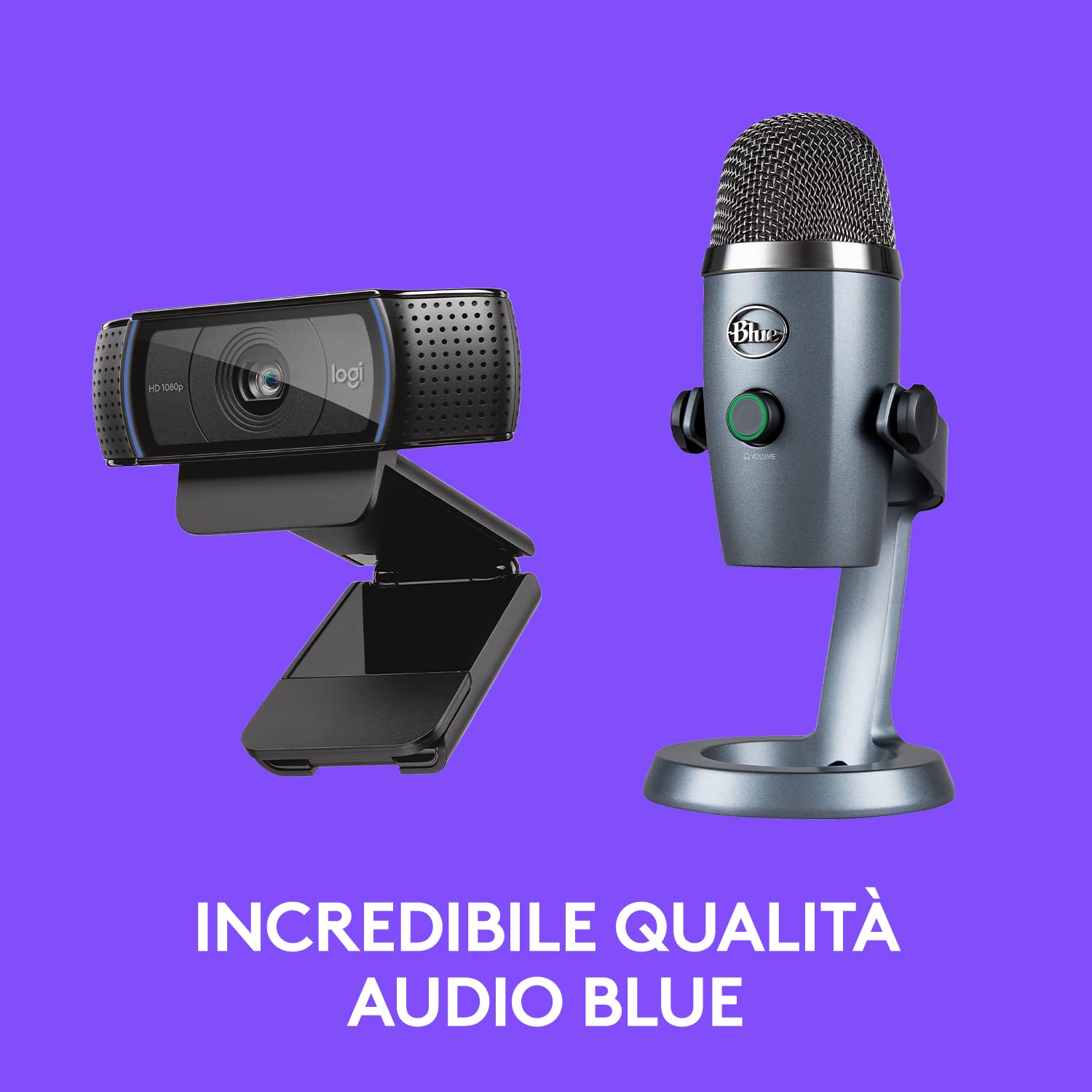 Logitech C920 HD Pro e Blue Microphones Yeti Nano - La soluzione perfetta per videochiamate eccezionali, kit webcam e microfono per videoconferenze, lavoro da casa, Zoom, PC e Mac