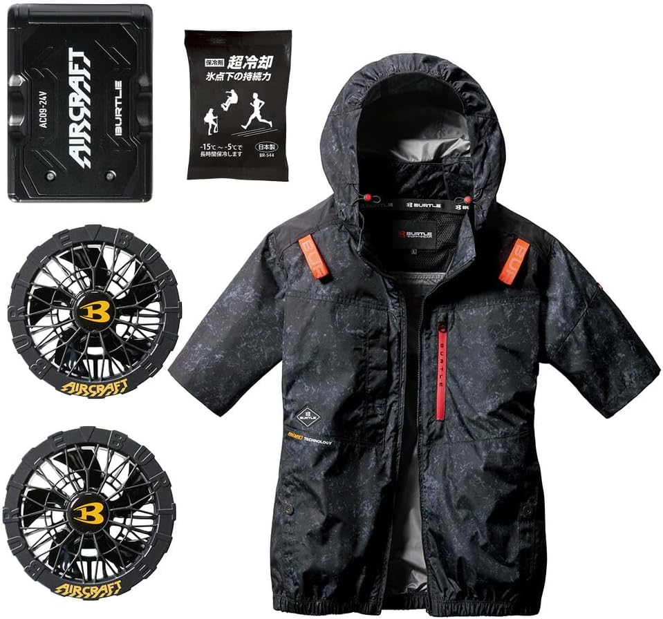 バートル空調服半袖ジャケットとバッテリー24V ファンセット2025年モデル BURTLE (2025年新モデル) 24V バートル セット 半袖ブルゾン