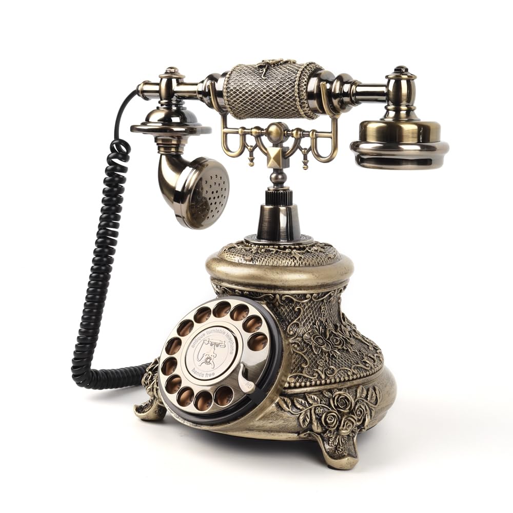 Europejska księga gości antyczna audio na ślub, przyjęcie urodzinowe, telefon (Vintage- Brązowy)
