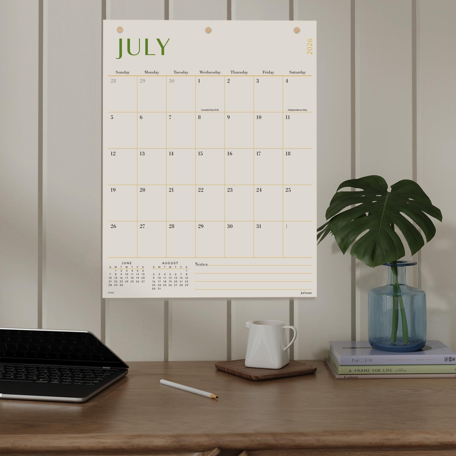 Jotsome Grande calendario da parete 2026-2027, calendario mensile da parete da ora a giugno 2027, 43,2 x 55,9 cm, per casa e ufficio per una facile organizzazione (aprile 2026 - giugno 2027, extra