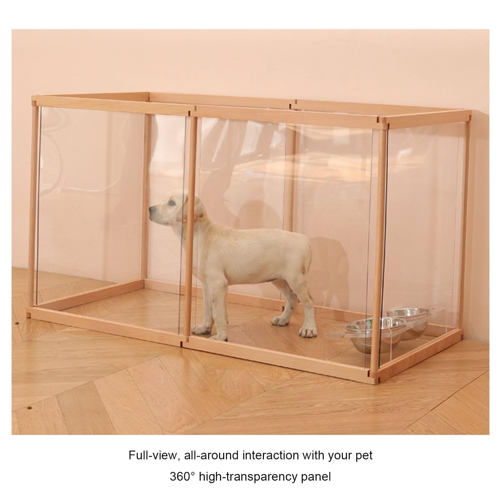 Recinto per Cani in Trasparente,Impermeabile Trasparente,Recinto per Cani da Interno Taglia Piccola,Recinto per Gatti in plastica con cancello,Facile da Pulire,Espandibile(A,10pcs)