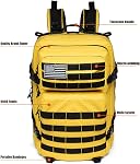 QT&QY 45L Sac à dos tactique militaire de combat Pack d'armée Molle CCW 3 Sac de survie de jour Randonnée sac à dos lourd