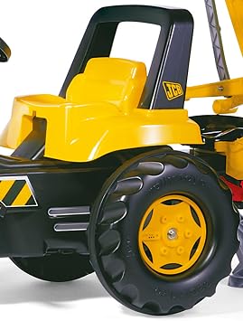 Rolly JCB Tractor with Frontloader and Rear Excavator, Yellow