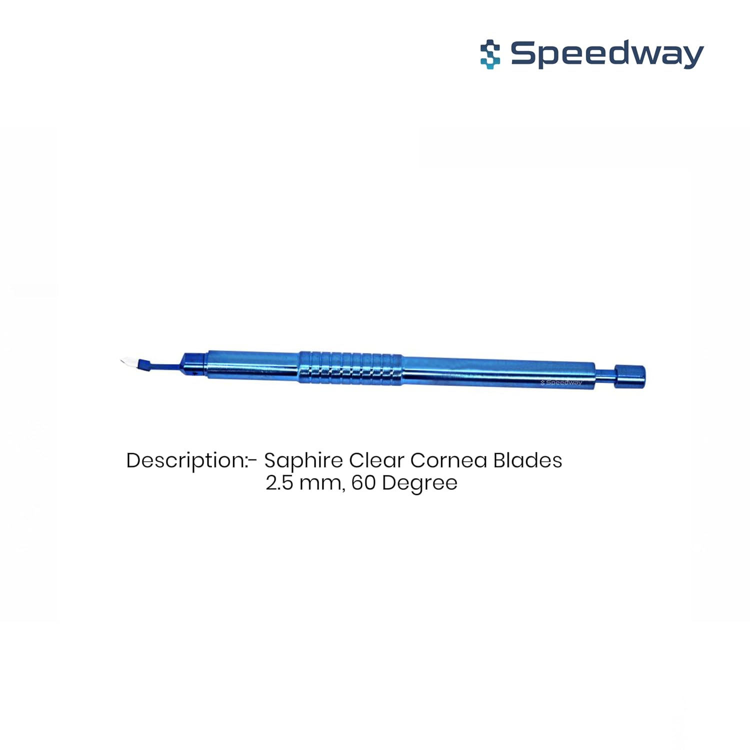 Saphire Clear Cornea s 2.5 mm, 60 Degree I Titanium I Approx 130 mm.