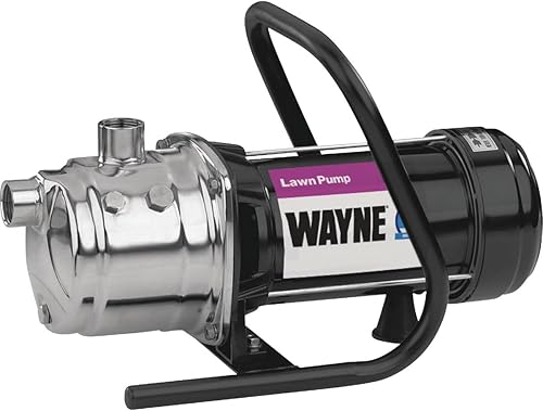 WAYNE PLS100 1 HP bomba portátil de aspersión para césped, acero inoxidable