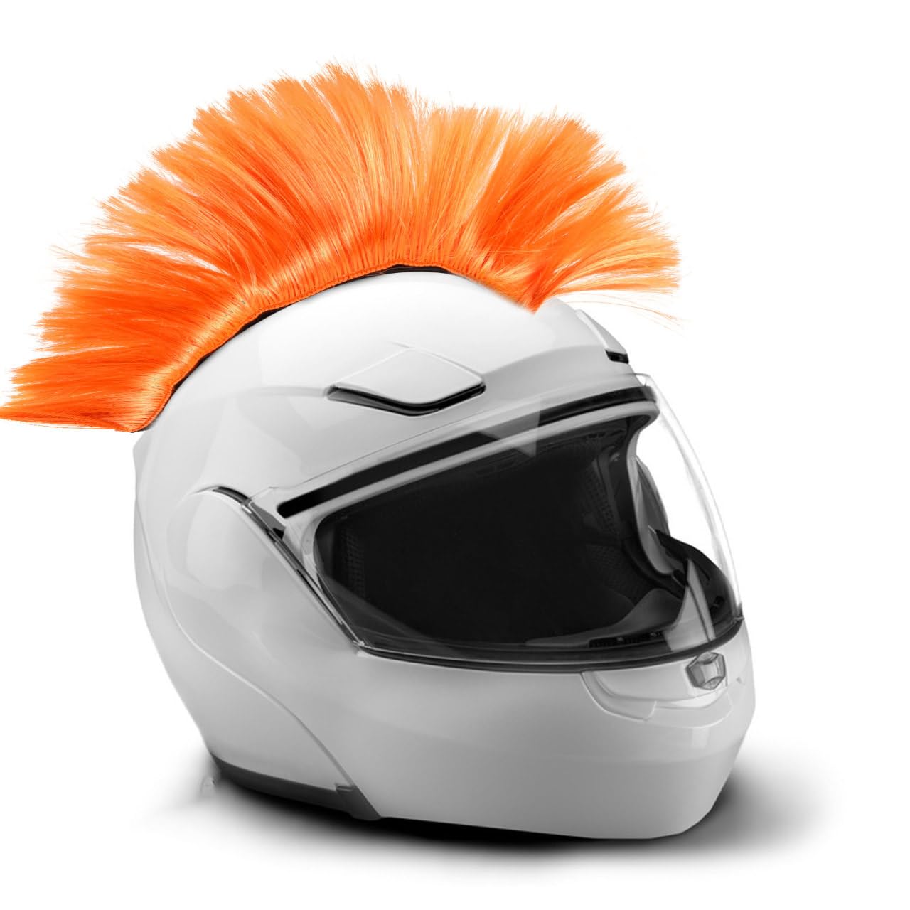 Casco de moto con peluca decorativa para motocicleta