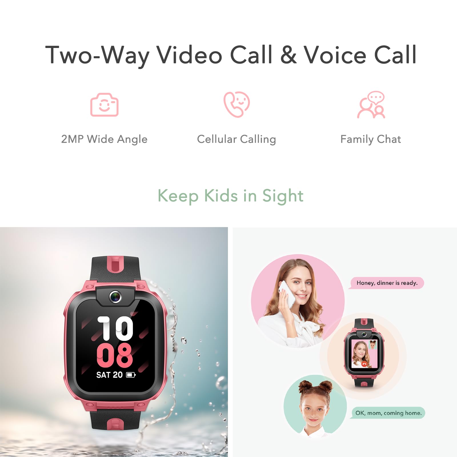 imoo Z1 Kids Smart Watch, Smart watch for Girls Kids Smartwatch Phone with Long-lasting Video & Phone Call - Image 2