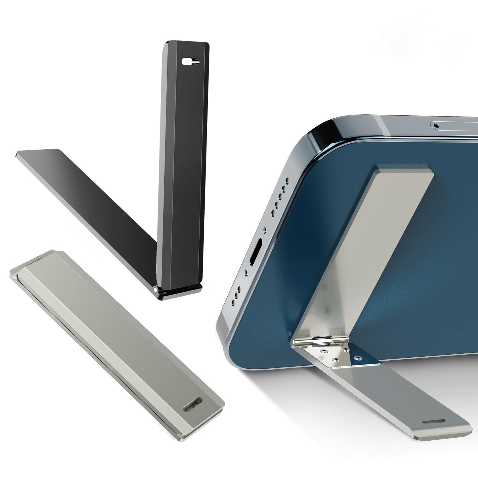 Iokmax for Phone Kickstand,2-Pack Cellphone Kickstand Adjustable Angle Vertical and Horizontal Stand,Slim Phone Kickstand Wireless Charging for iPhone 13/13 Pro/13 mini/13 Pro Max and More