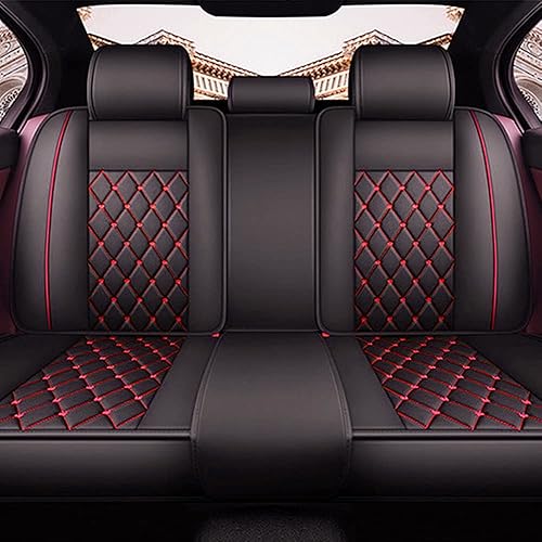 Miniatura 10 de Juego completo de fundas de asiento de coche, corona de piel sintética, cubierta de asiento de coche, cubierta completa, duradera y cómoda para la
