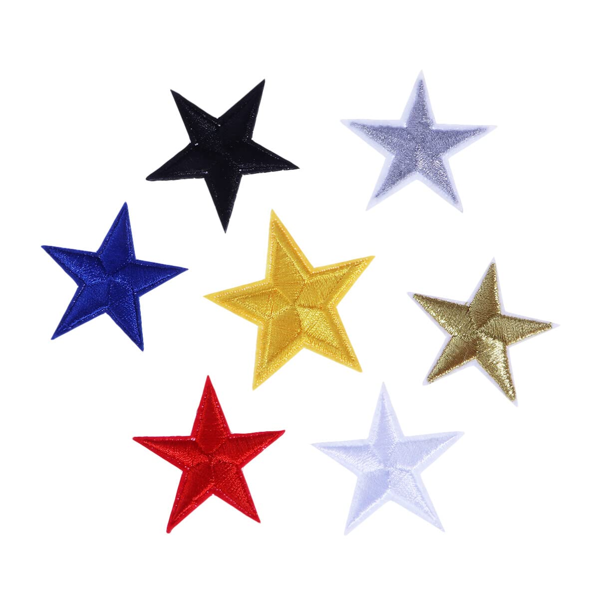 10 Pezzi Toppe Ricamate a Stella a Cinque Punte in Poliestere Oro, Patch Termoadesivi per Vestiti come Gonna e Maglietta, Decorazione Fai-da-te la Festa del Papà
