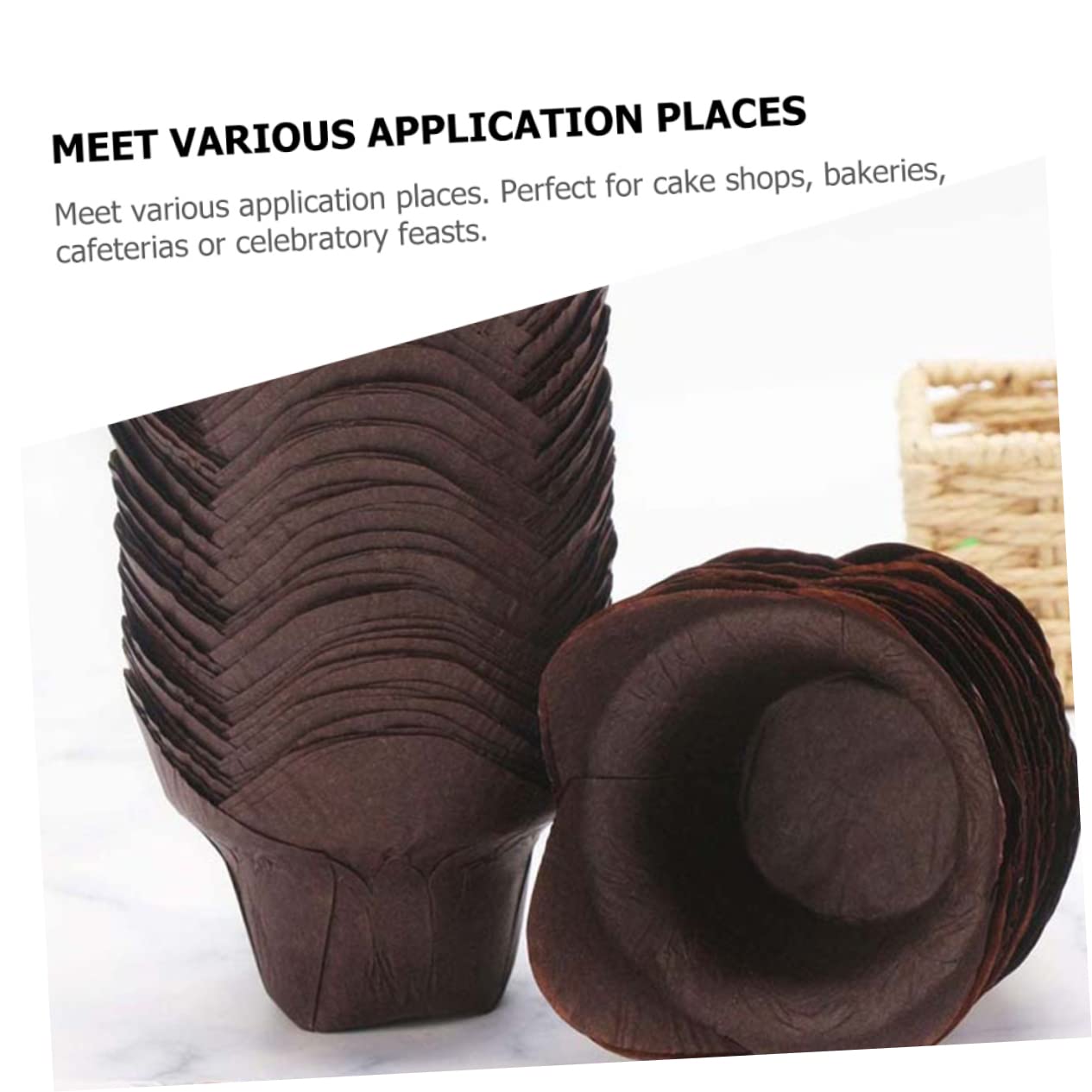 TOPBATHY 400 Pièces Petit Gâteau Papier Anti-huile Conteneur De Petit Gâteau Utiliser Papier D'emballage Chocolat Bonbons Beignet Mini-moules à Gâteaux Noël Inférieur Des Bonbons