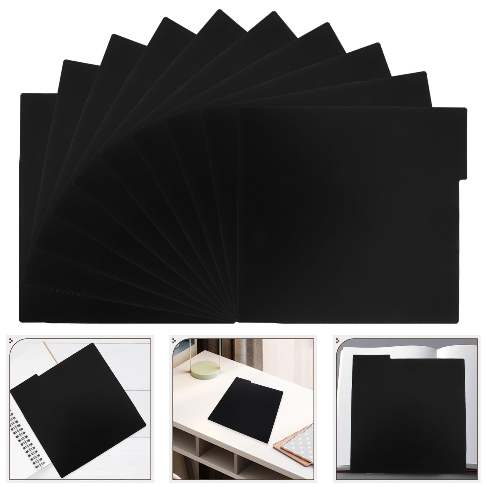 Alipis Divisori per Vinili in Plastica Pp Nero 15 Pezzi Riutilizzabili Design Creativo, Facile Installazione per Organizzazione Album e Scaffali di Registrazioni