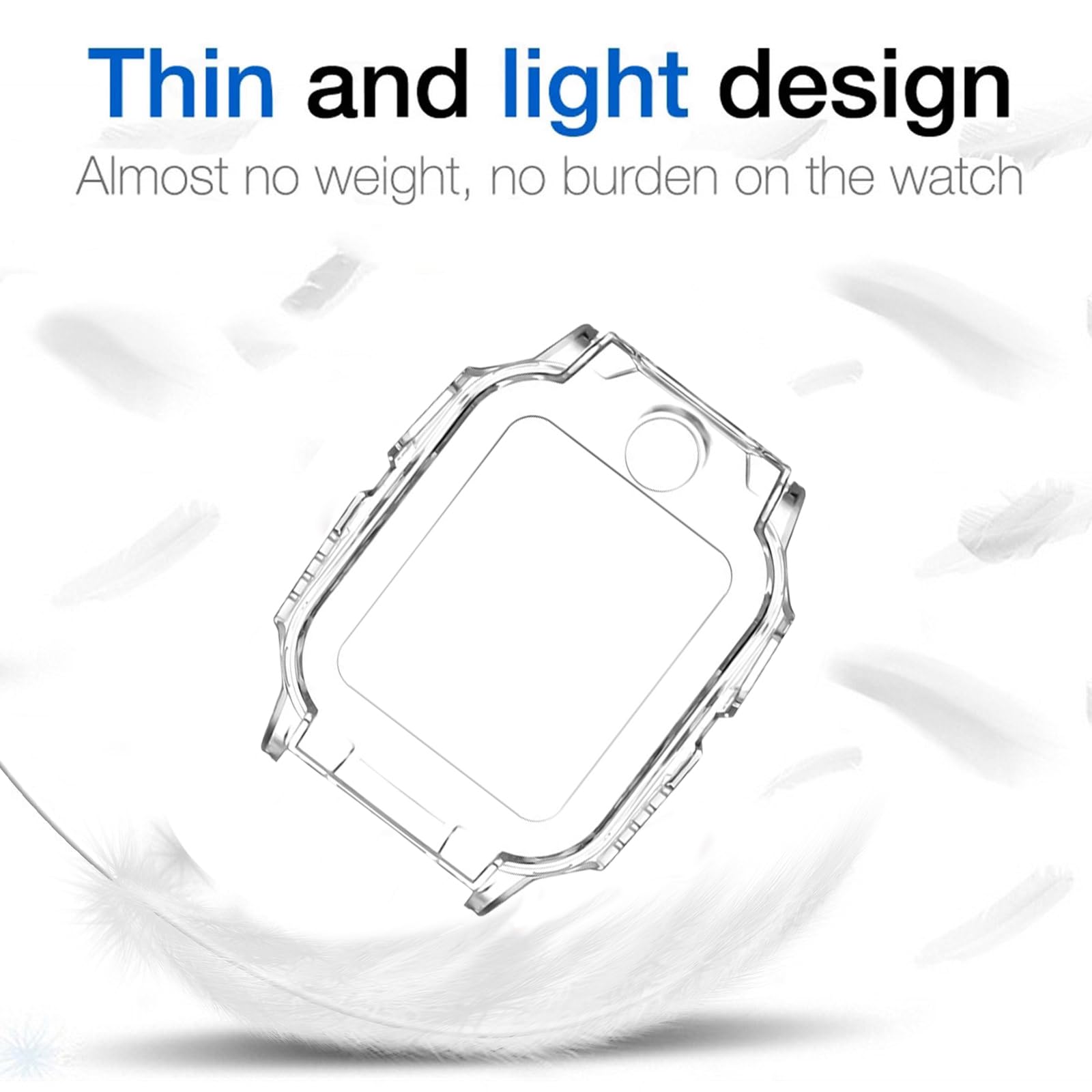 2 sztuki etui do imoo Watch Phone Z7, silikonowe, odporne na wstrząsy, elastyczne etui, ultracienkie przenośne etui ochronne do imoo Z7, niebieskie i przezroczyste