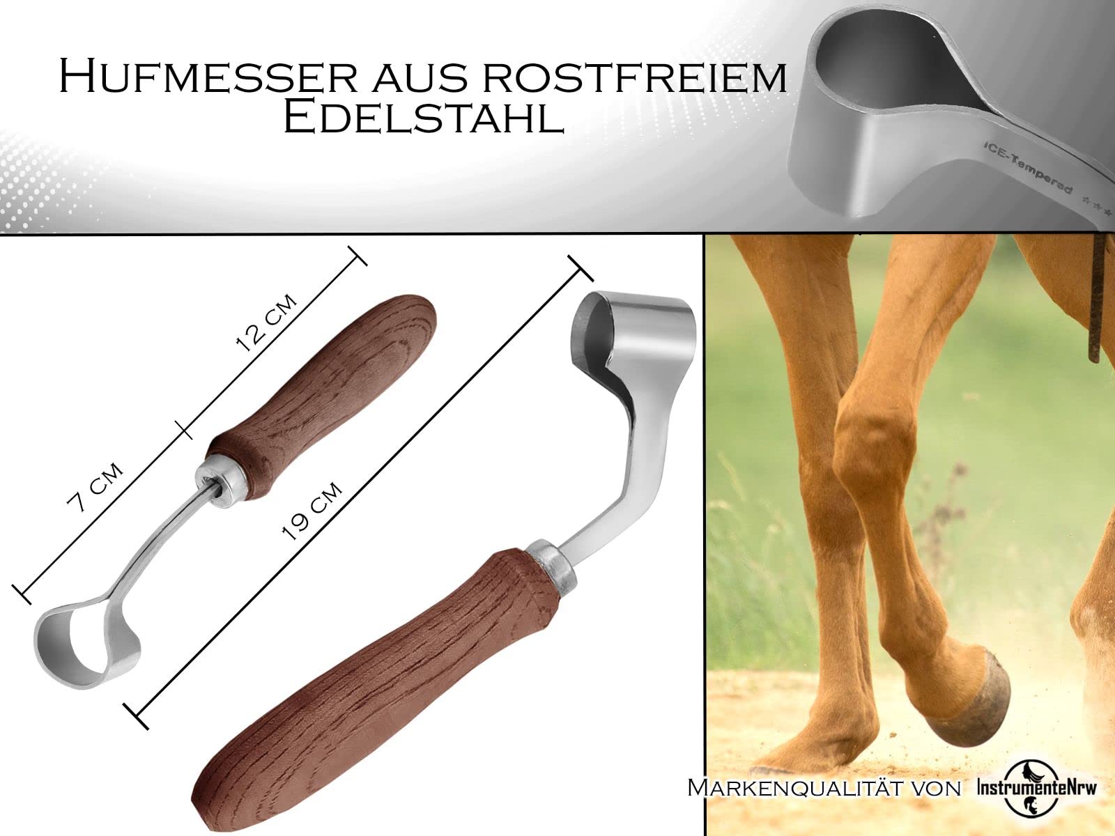 Ovales Hufmesser – Präzision Für Die Pflege Von Pferden Und Rindern