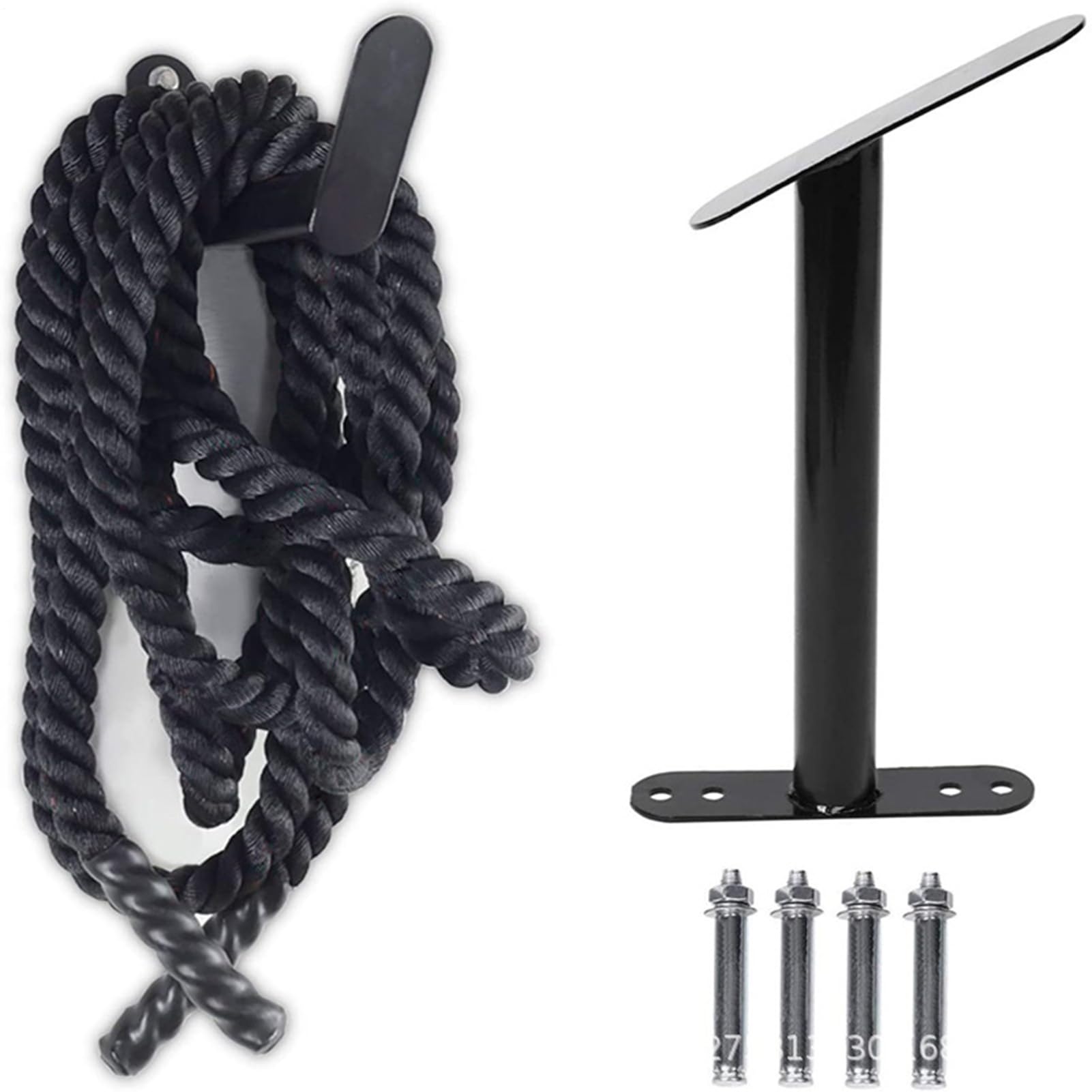 Battle Rope - Supporto da parete per corda da combattimento | robusto supporto da parete per corde da combattimento, ganci per fasce di resistenza