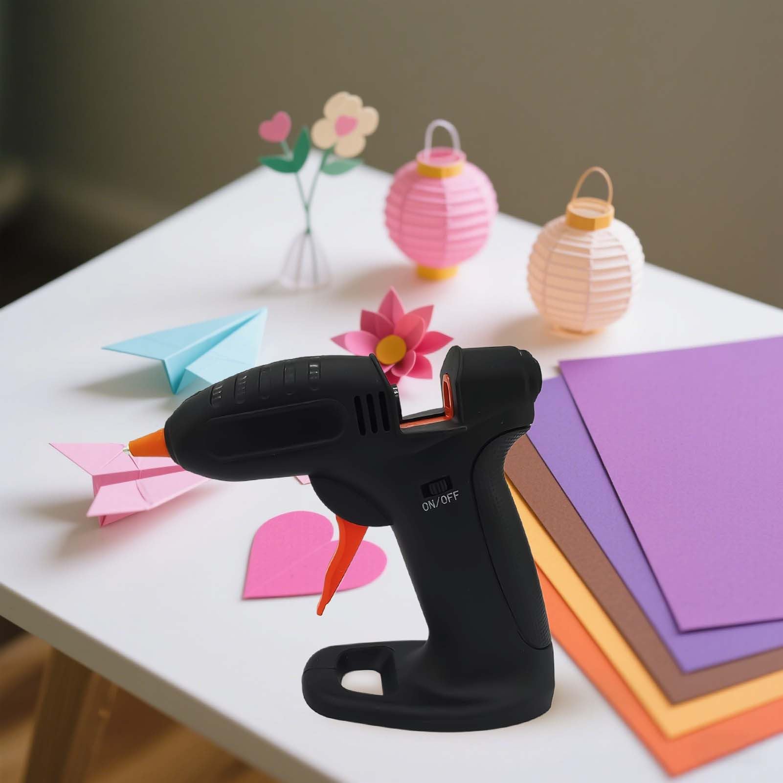 Colla a caldo senza fili, ricaricabile, 2600 mAh, colla per hobbisti, modellismo fai da te, scrapbooking, imballaggio, progetti artigianali domestici, riscaldamento rapido, design portatile per