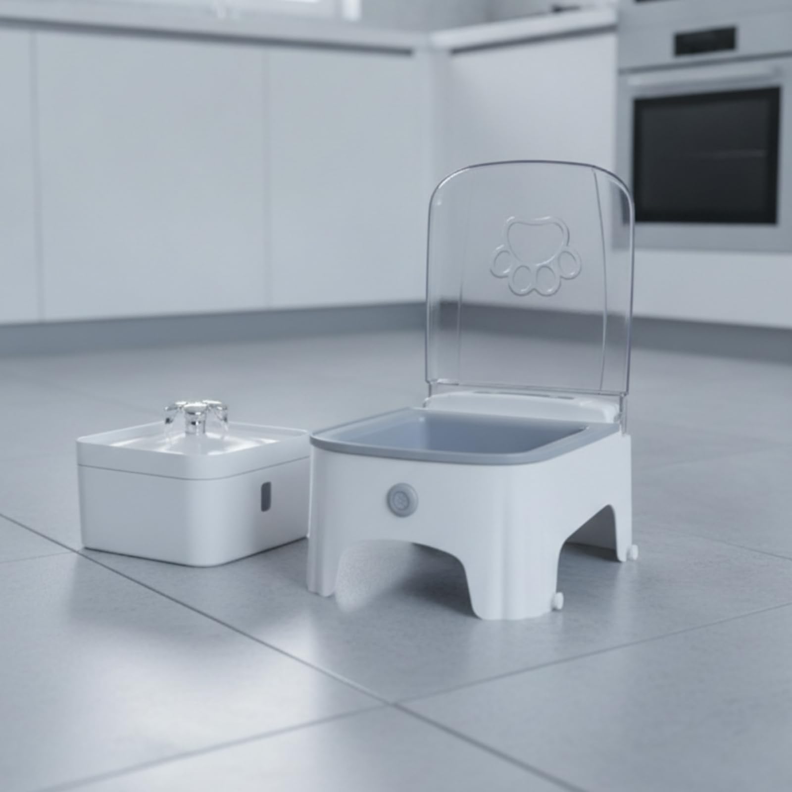 Distributeur Automatique pour Animaux Distributeur Nourrisseur Gamelle Réservoir Corps Compact 17cm 23cm 11.5cm et, Color to 1, Style to 1