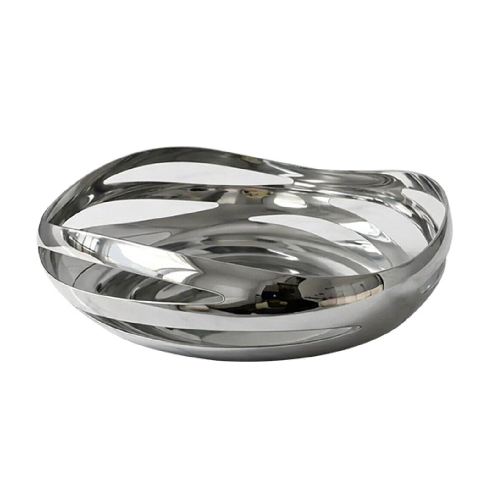 Frutero Acero Inoxidable Plateado Brillante Cuenco Diseño Perforado Multiusos Ensaladera Acero Inoxidable para Recibidor