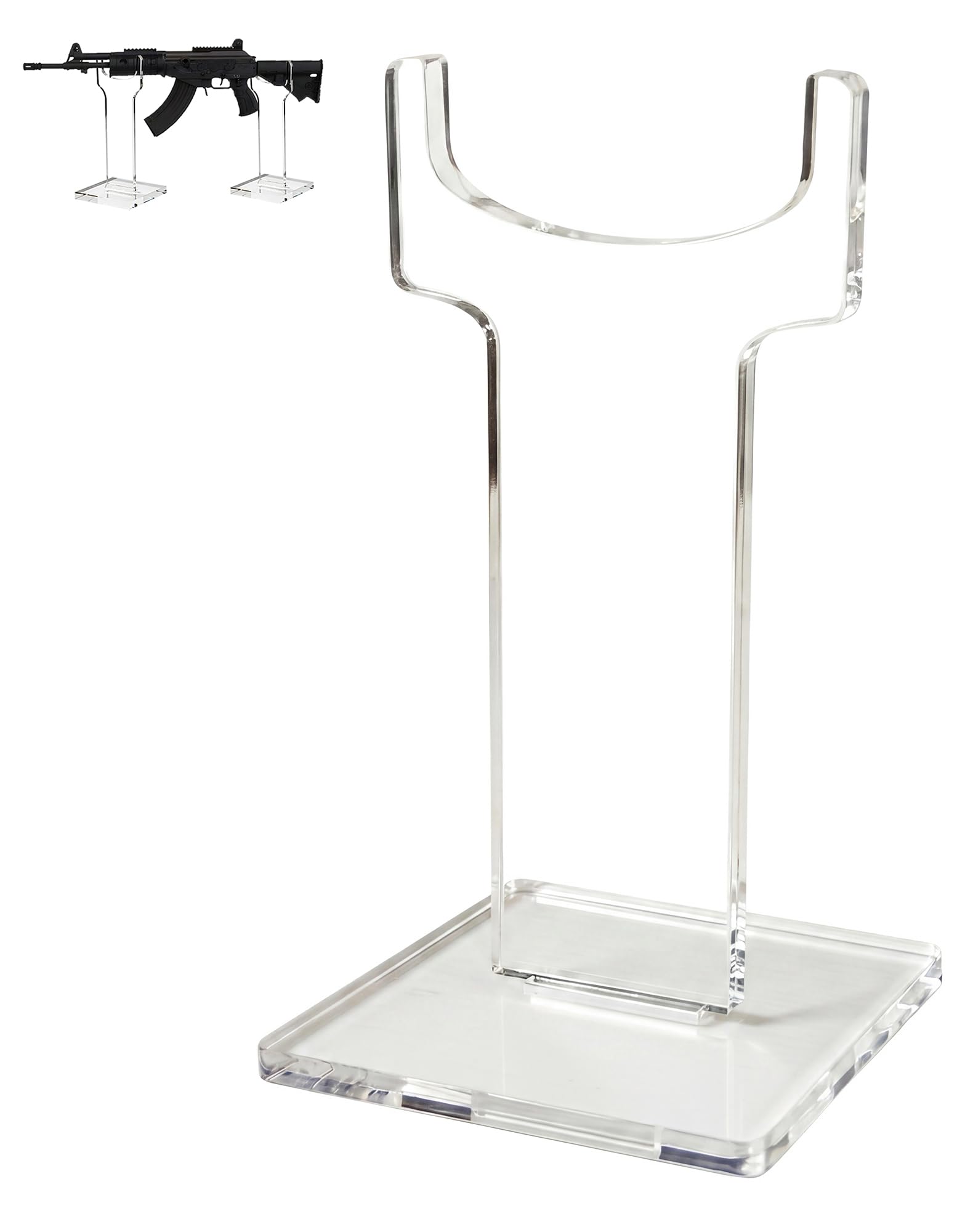 Rifle, Long Gun Display Stand, for Displays and Shows, Clear Acrylic (10" High) Sold AS Single Units for Mixing Sizes. (Usually Pick 2) (10in)-image-27