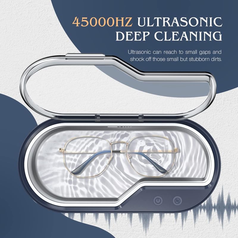 Ultraschallreiniger Schallreiniger für Brillen,50W Brillenreinigungsgerät Ultrasonic Cleaner mit 4...