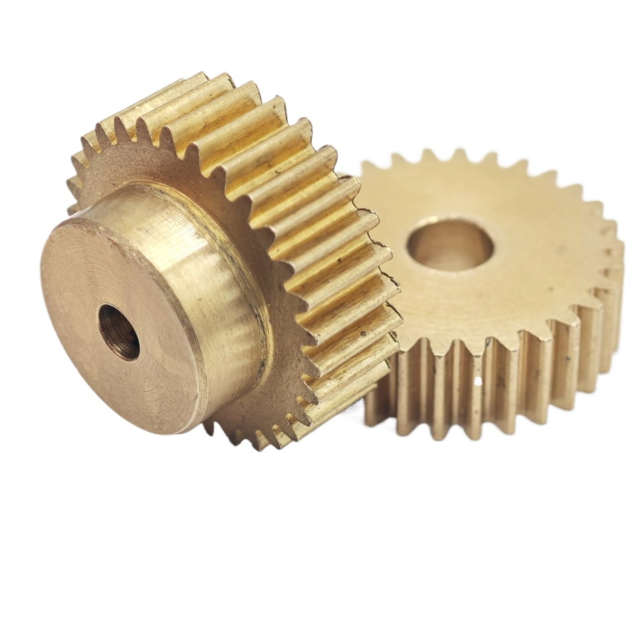 Zahnrad, Ritzel, Motorritzel, 90 Zähne Kupfer-Zylinderrad, 5 mm Zahnbreite, gerade, 0,6 Modul, Stirnradgetriebe mit Stufenwellen-Hardware(6mm bore)