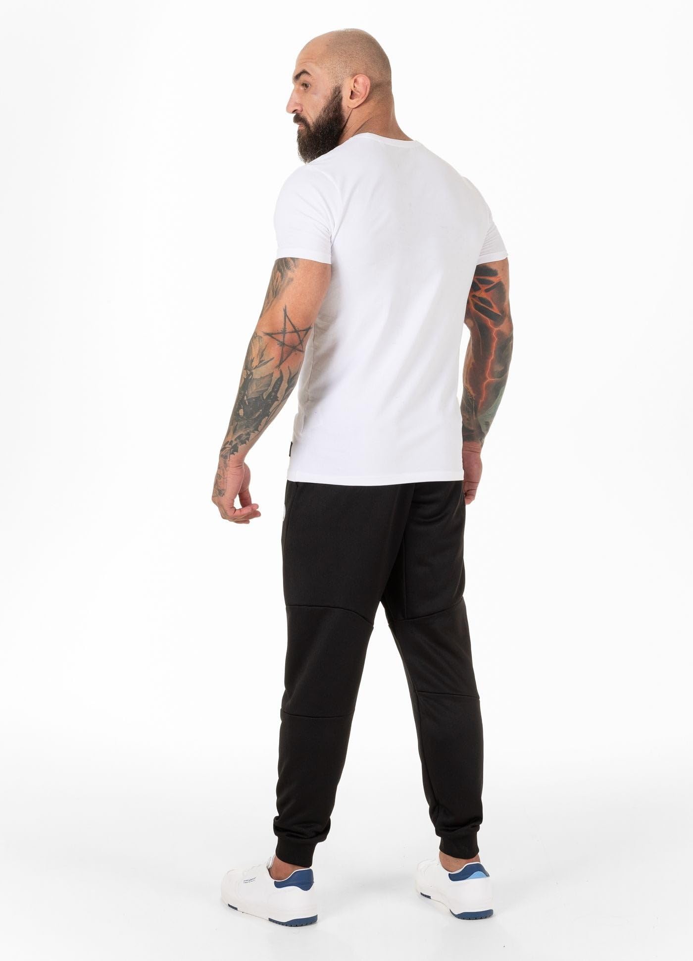 PITBULL - Pantalon de Jogging pour Hommes Long Oldschool Logo S, Coupe Sportive, Pantalon effilé, Tenue d’entraînement, Confort Quotidien